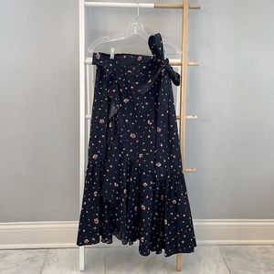 Rebecca Taylor floral print wrap skirt NWT